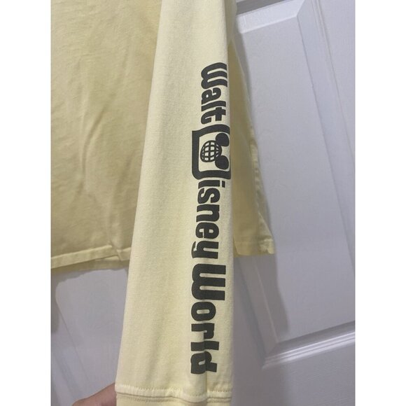 Yellow Disney Adults Unisex Sz XS Mickey Mouse Long Sleeve Crew Neck Embroidered - Picture 5 of 9